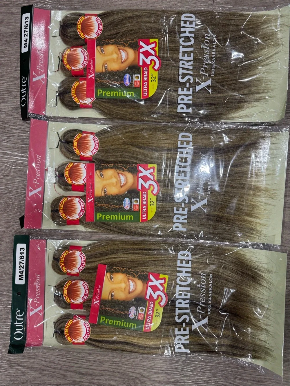 Premium Ultra Braid 3X Pre-Stretched Hair - Brown (M4/27/613)